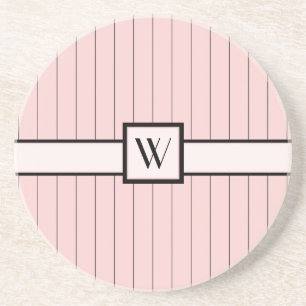 Posavasos Rosa con escayola de piedra arenisca de Pinstripes