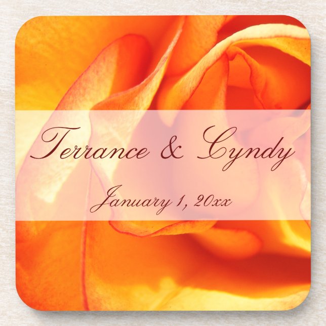 Posavasos Rosa de inflamación (Frente)