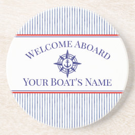 Posavasos Rosa de la Brújula Náutica Nombre del Barco Revest