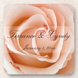 Posavasos Rosa de Naranja suave Boda personal