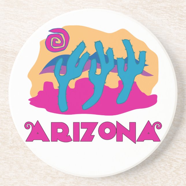Posavasos Rosa del desierto de Arizona (Frente)