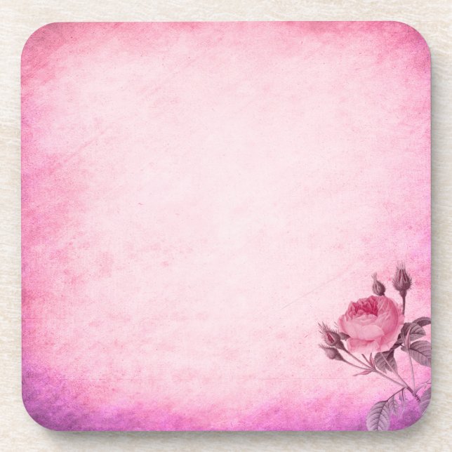 Posavasos Rosa del día de San Valentín   (Frente)