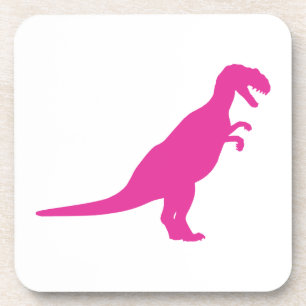 Posavasos Rosa Dinosaurio