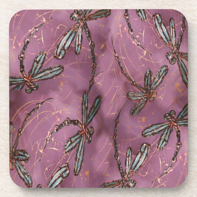 Posavasos Rosa Dusky Flit Dragonfly (Frente)