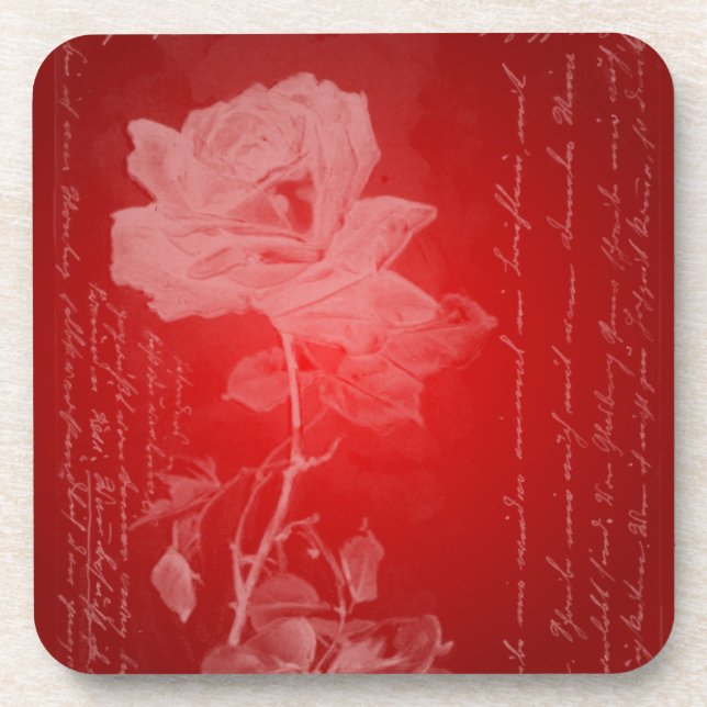 Posavasos Rosa en Red Valentine Coaster (Frente)