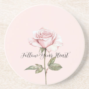 Posavasos Rosa floral rosa bonito  