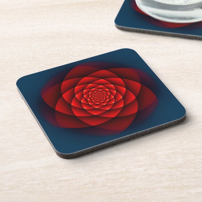 Posavasos Rosa Kaleidoscope rojo + tu idea (Lado Izquierdo)