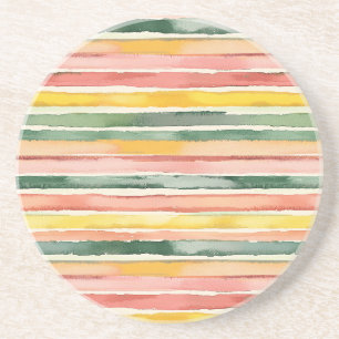 Posavasos Rosa Melocotón Verde Rojo Amarillo Rayas