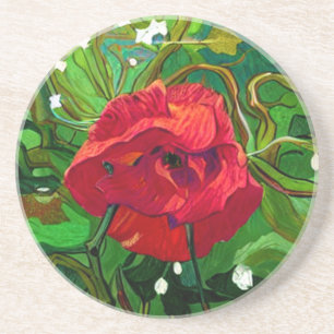 POSAVASOS ROSA ROJA