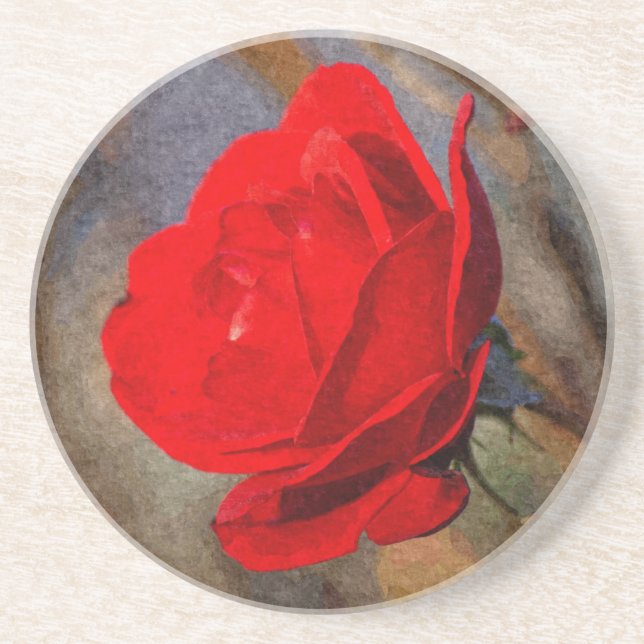 Posavasos Rosa Roja (Frente)