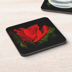 Posavasos Rosa Roja - Pasión Oscura
