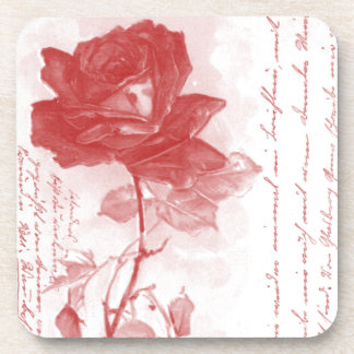 Posavasos Rosa rojo bonito