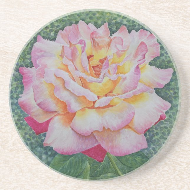 Posavasos Rosa Rosa en Primavera (Frente)