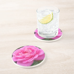 Posavasos Rosa rosa romántico "Leonardo Da Vinci"