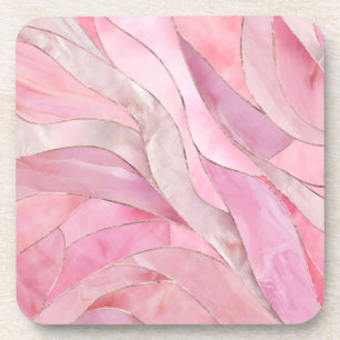 Posavasos Rosa Rosa Rubor - Olas de mosaico
