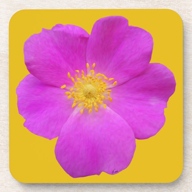 Posavasos Rosa salvaje 2 (Frente)