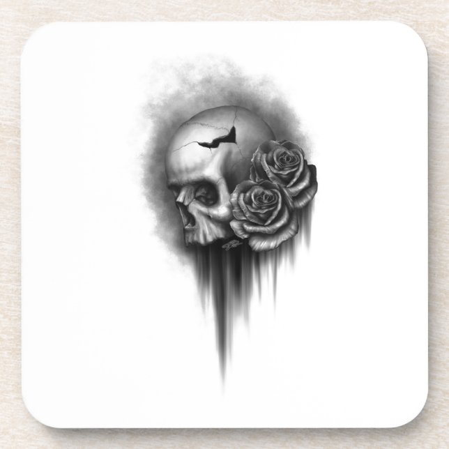 Posavasos Rosa skull (Frente)