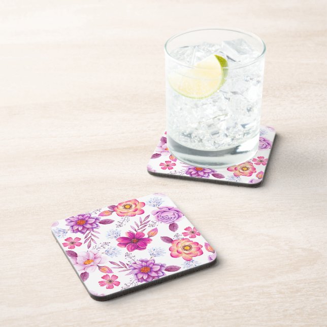 Posavasos Rosa violeta (Lado Derecho)