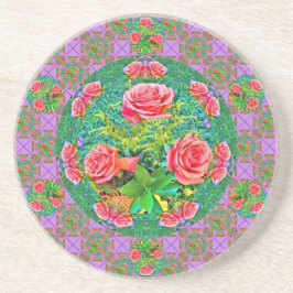 Posavasos Rosas color agua rosa