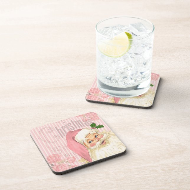 Posavasos Rosas lamentables de Papá Noel del Victorian (Lado Derecho)