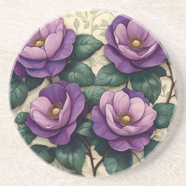 Posavasos Rosas morados (Frente)