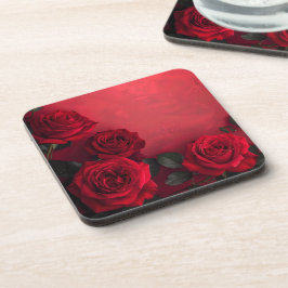 Posavasos Rosas Rojas Góticas Elegantes