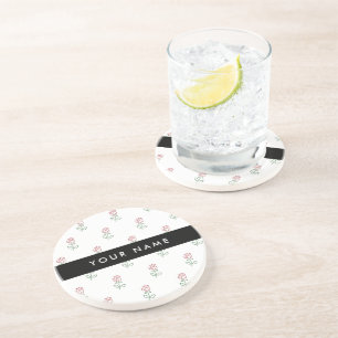 Posavasos Rosas Rojas, Patrón De Rosas, Tu Nombre