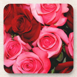 Posavasos Rosas, rosa y rojo