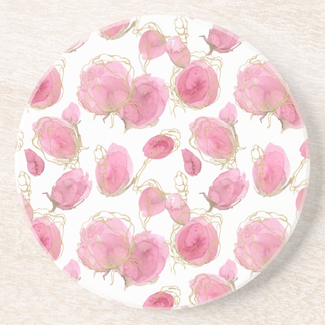 Posavasos Rosas rosadas (Frente)