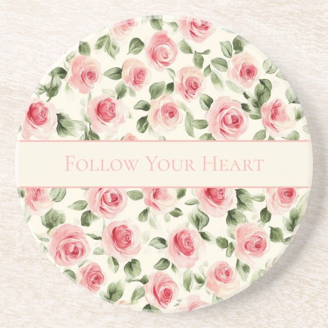 Posavasos Rosas Rosadas Bonitas (Frente)