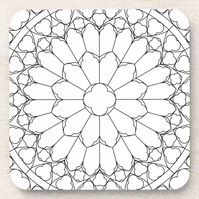 Posavasos Rosas StainGlass (Frente)