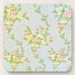 Posavasos Rosas victorianos y vinas fuertes galas de plástic
