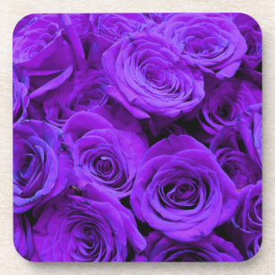 Posavasos rosas violeta romántico violeta, ramo de rosa boni
