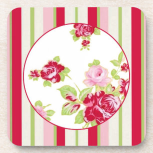 Posavasos Rosas Y Tiras De La Monstruo De Corcho