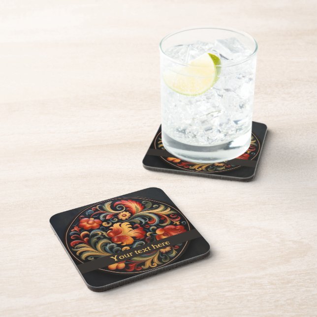 Posavasos Rosepaint Rosemaling Moderna 2 (Lado Derecho)