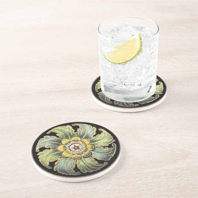 Posavasos Rosette arquitectónico antiguo n.º 1 (Lado)