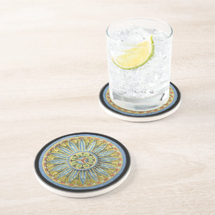 Posavasos Rosette arquitectónico antiguo n.º 2