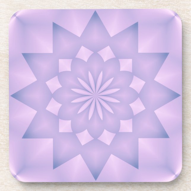 Posavasos Rosette rosa y lilac (Frente)