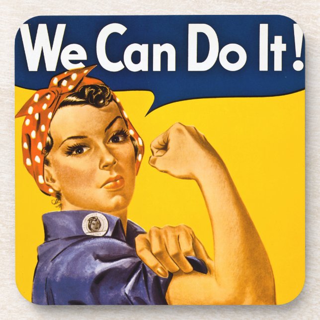 Posavasos Rosie el remachador podemos hacerlo vintage (Frente)