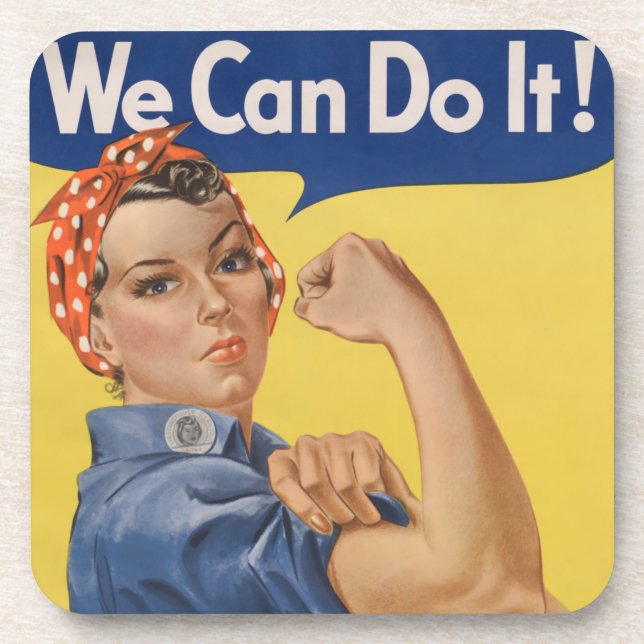 Posavasos Rosie the Riveter Strong Women in Workforce (Frente)