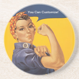 Posavasos Rosie the Riveter We Can Do It! Your Text Here