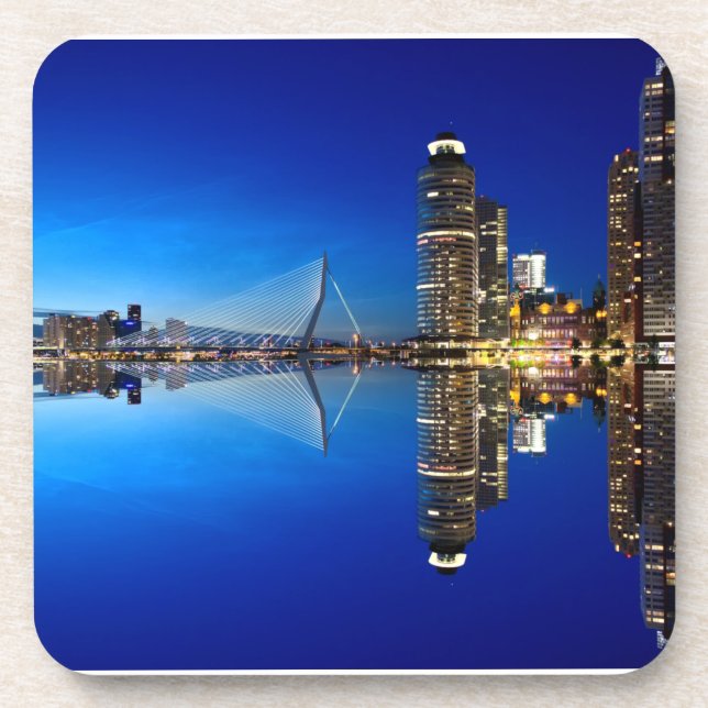 Posavasos Rótterdam Skyline Cityscape (Frente)