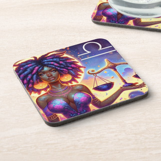 Posavasos Rótulo Astrológico Horoscopio Libra Zodiac (Lado Izquierdo)