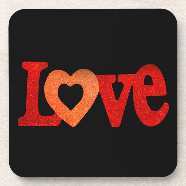 Posavasos Rótulo de amor (Frente)