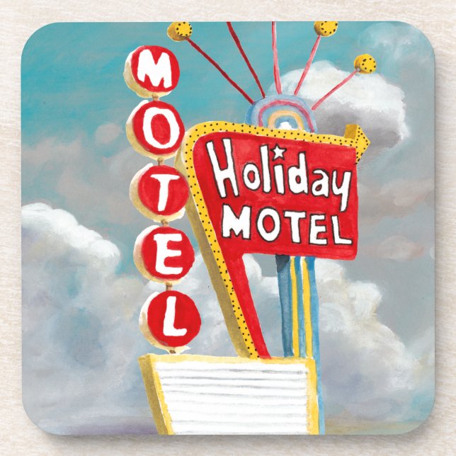 Posavasos Rótulo de Holiday Motel (Frente)