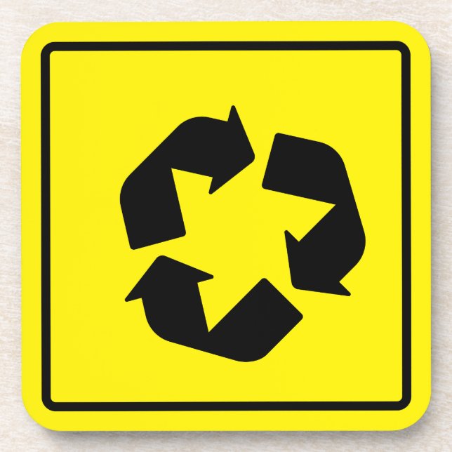 Posavasos Rótulo de intersección circular de escayola plásti (Frente)