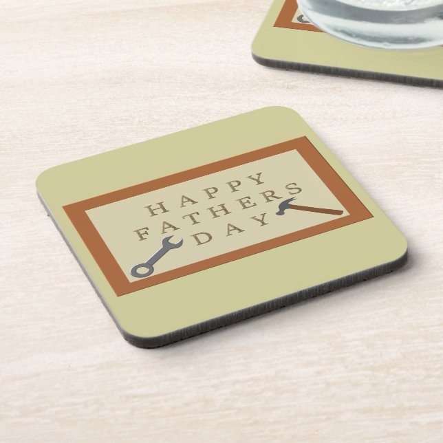 Posavasos Rótulo de madera del Día del Padres (Lado Izquierdo)