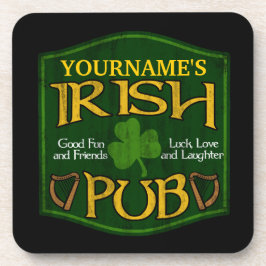 Posavasos Rótulo de pub irlandés personalizado