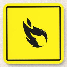 Posavasos Rótulo de seguridad de laboratorio de ciencia de e