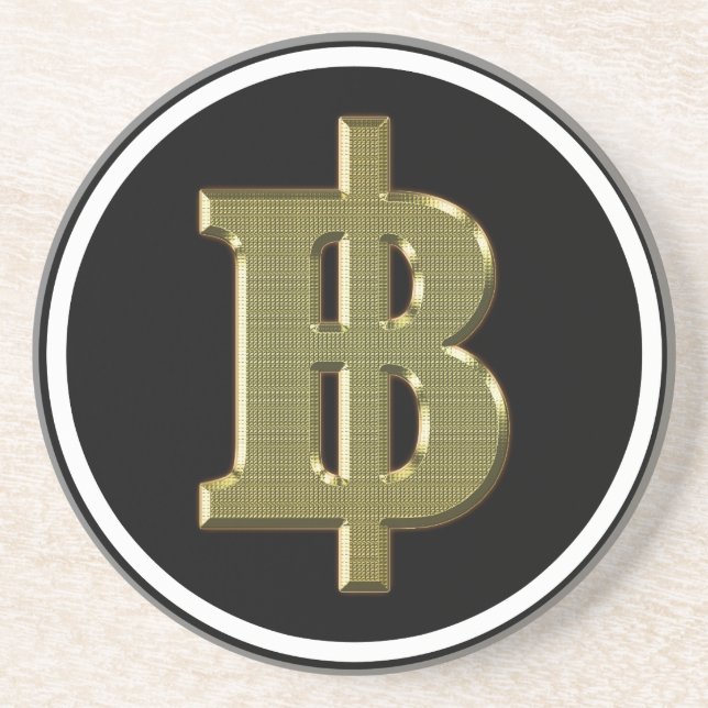 Posavasos RÓTULO GOLDEN BAHT ฿ dinero tailandés ฿ (Frente)